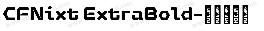 CFNixt ExtraBold字体转换